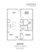 2 bedroom 2 bathroom 404 floor plan